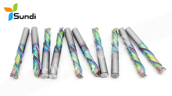 New Tech Dlc Coated Solid Carbide Compression Spiral CNC Router Bit Cutter Wood Working Milling Tools
